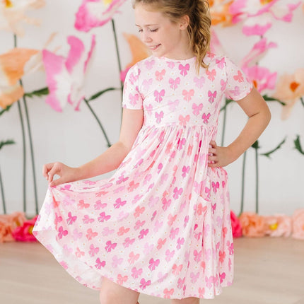 Bow Beauty S/S Pocket Twirl Dress - Dashing Nova