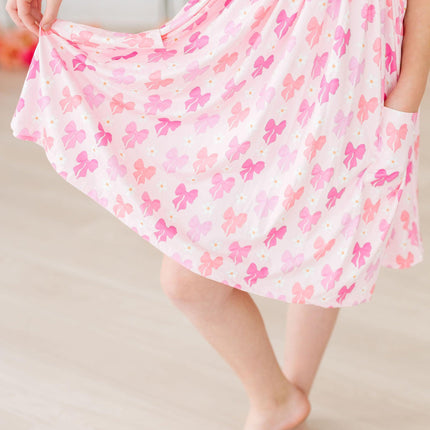 Bow Beauty S/S Pocket Twirl Dress - Dashing Nova