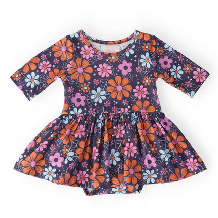 Haunted Garden 3/4 Sleeve Twirl Bodysuit