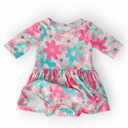 SALE Petal Perfection 3/4 Sleeve Twirl Bodysuit - Dashing Nova