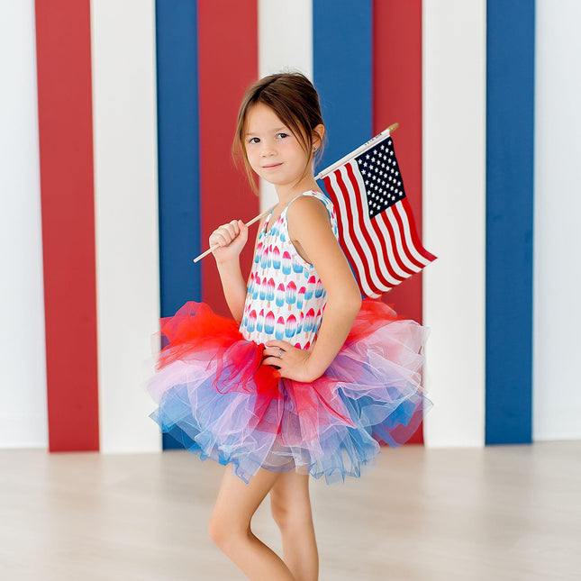 SALE Red, White & Cute Tank Tutu Leotard - Dashing Nova