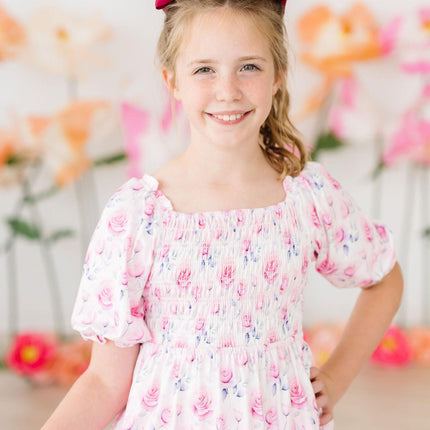 Rose Garden Smocked Ruffle Dress - Dashing Nova
