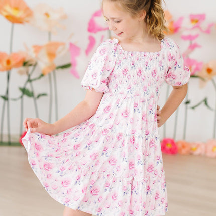 Rose Garden Smocked Ruffle Dress - Dashing Nova