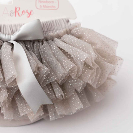 SALE Silver Glitter Ruffle Tutu Bloomer