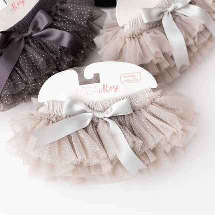 SALE Silver Glitter Ruffle Tutu Bloomer
