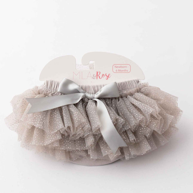 SALE Silver Glitter Ruffle Tutu Bloomer