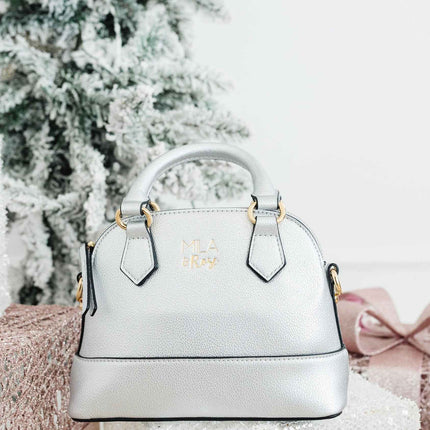 SALE Silver Metallic Girl's Crossbody Purse
