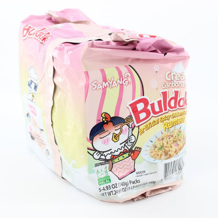 Samyang Buldak Ramen Carbonara and Cream Spicy Chicken Flavor Instant Noodles - 10 Packs Food