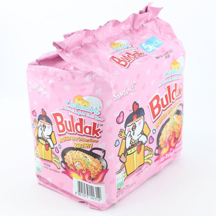 Samyang Buldak Ramen Carbonara and Cream Spicy Chicken Flavor Instant Noodles - 10 Packs Food