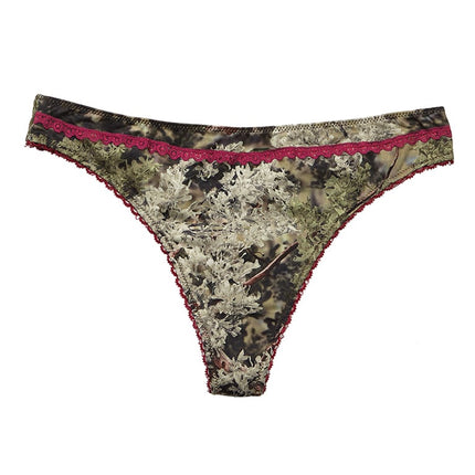 Women's Camo Hunting Thong - King's Camo Scalloped Lace Underwear - Wilderness Dreams