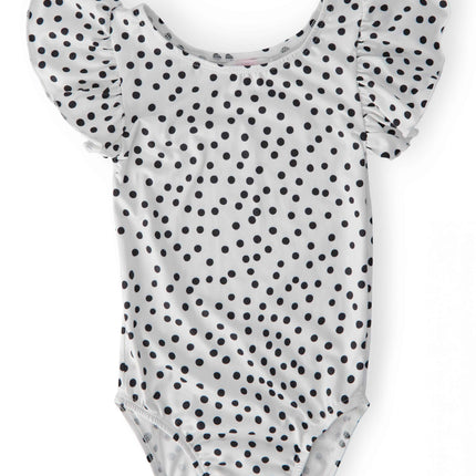 Scattered Dot S/S Flutter Sleeve Leotard