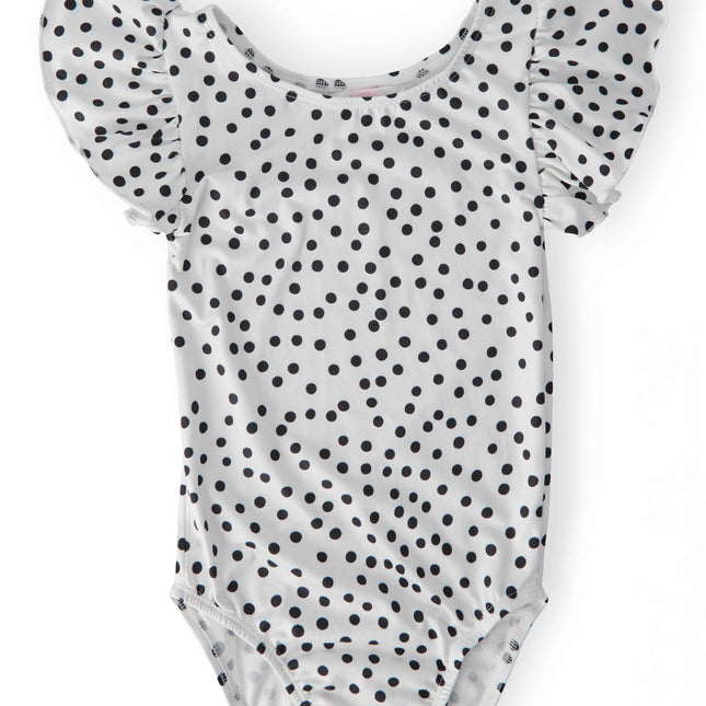 Scattered Dot S/S Flutter Sleeve Leotard