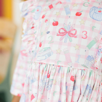 School Days 3/4 Ruffle Twirl Dress - Dashing Nova