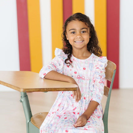 School Days 3/4 Ruffle Twirl Dress - Dashing Nova