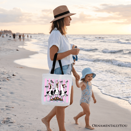 Seagull Mom Coquette Tote Bag, Funny Beach Gift Shopper for Mothers
