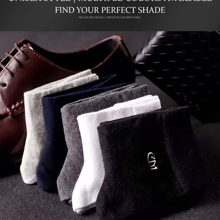 Seamless Toe Dress Socks, 5 Pairs Cotton Blend Unisex Size 7-12