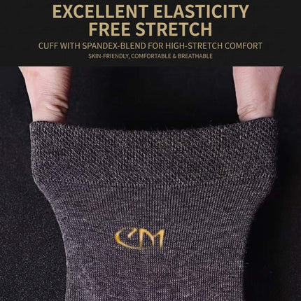 Seamless Toe Dress Socks, 5 Pairs Cotton Blend Unisex Size 7-12