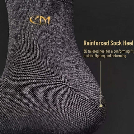 Seamless Toe Dress Socks, 5 Pairs Cotton Blend Unisex Size 7-12