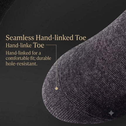 Seamless Toe Dress Socks, 5 Pairs Cotton Blend Unisex Size 7-12