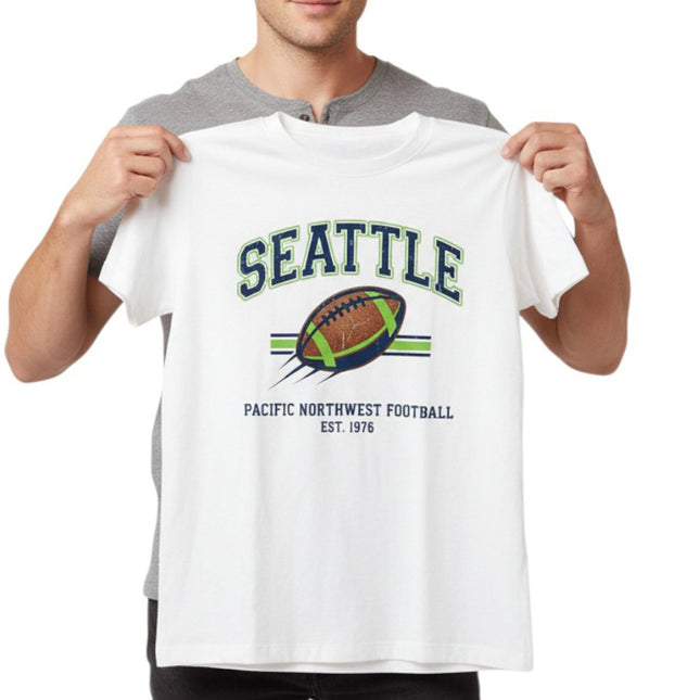 Seattle Football T-Shirt Pacific Northwest Est 1976 Retro Tee