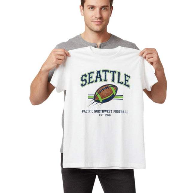 Seattle Football T-Shirt Pacific Northwest Est 1976 Retro Tee