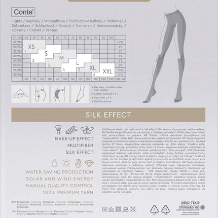 Conte (Poland) Prestige 20 Den - Classic Sheer to Waist T-top Women's Tights (8S-43SP)