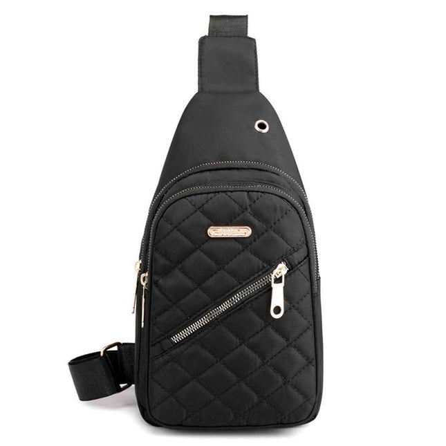 Women's Shoulder Sling Bag - Nylon Adjustable Strap Crossbody Purse