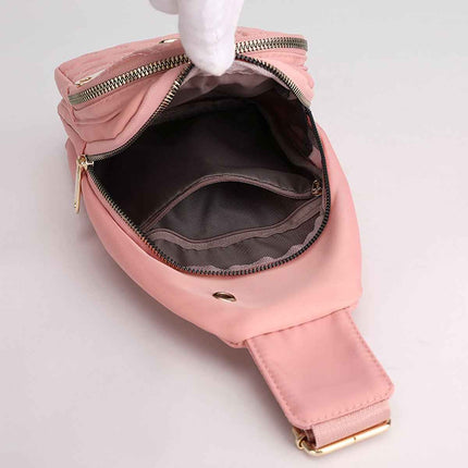 Women's Shoulder Sling Bag - Nylon Adjustable Strap Crossbody Purse