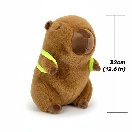 Soft Capybara Plush Toy with Turtle Backpack – Kid - Friendly Gift