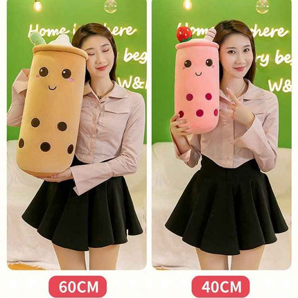 Boba Stuffed Animal, Bubble Tea Toy, Ultra Soft Spandex Fabric, 25cm 35cm Kawaii Figure, Cute Room Decor For Her