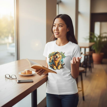 Stay Golden Retriever Graphic T-Shirt Cotton Women Casual Dog Lover Wear