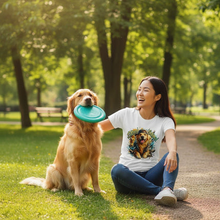 Stay Golden Retriever Graphic T-Shirt Cotton Women Casual Dog Lover Wear