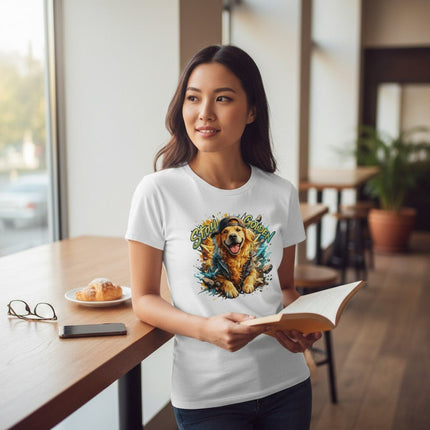 Stay Golden Retriever Graphic T-Shirt Cotton Women Casual Dog Lover Wear