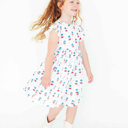 Summer Sweets Flutter Sleeve Twirl Dress