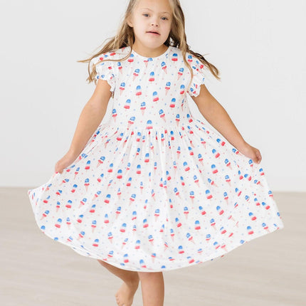 Summer Sweets Flutter Sleeve Twirl Dress - Dashing Nova