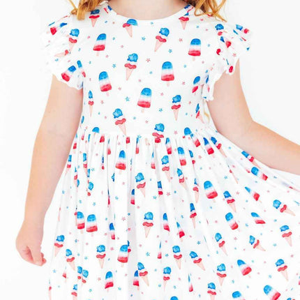 Summer Sweets Flutter Sleeve Twirl Dress