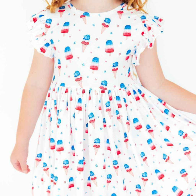 Summer Sweets Flutter Sleeve Twirl Dress