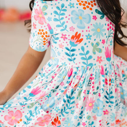 Sunlit Garden S/S Pocket Twirl Dress - Dashing Nova