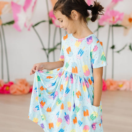 Sweet Treat S/S Pocket Twirl Dress - Dashing Nova