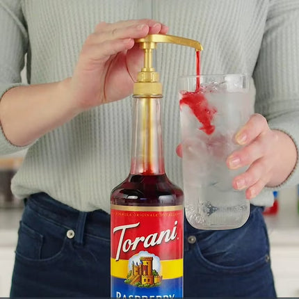 Universal Gold Syrup Pump Compatible with 750ml Torani DaVinci and Jordans Bottles - Shaketea