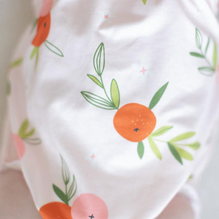 Tangerine Ruffle Cross Back Romper - Dashing Nova