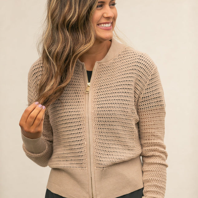 Tate Crochet Open Knit Cardigan