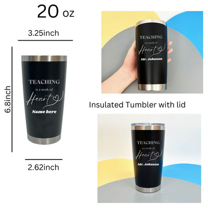 Teacher Appreciation Gift Tumbler - Personalized Unique Gift for Teachers