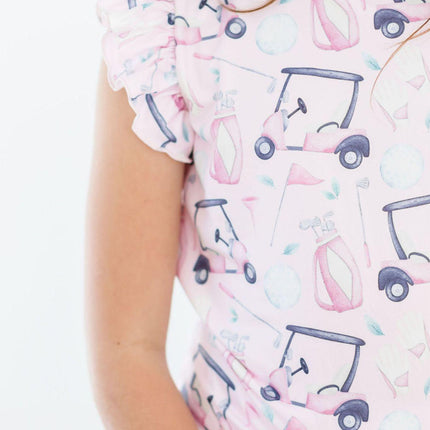 Tee Time S/S Ruffle Tee - Dashing Nova