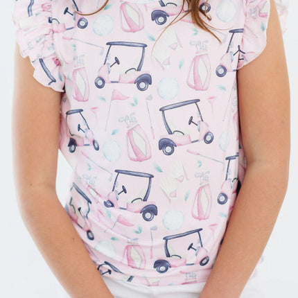 Tee Time S/S Ruffle Tee - Dashing Nova