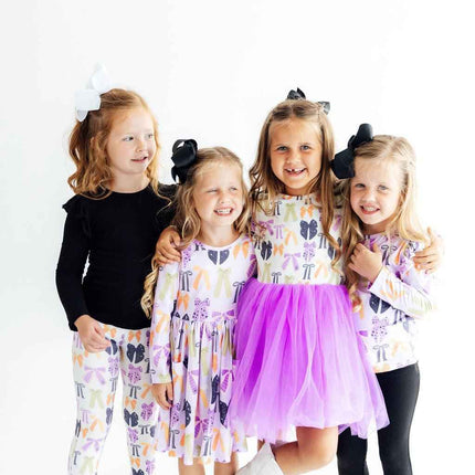 Tied with a Boo L/S Tutu Dress
