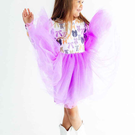 Tied with a Boo L/S Tutu Dress