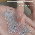 100pcs[Mixed, transparent zircon] Mini small