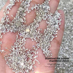 100pcs[5A zircon rhombus flat bottom] 1.5 * 3 white