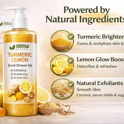 AMVital Turmeric Lemon Scrub Shower Gel